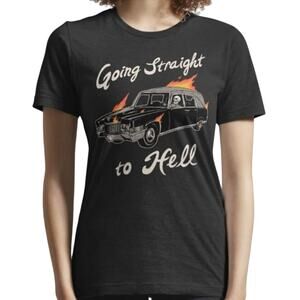 ‘Going Straight To Hell’ Black T-Shirt Tee Unisex Size Medium
